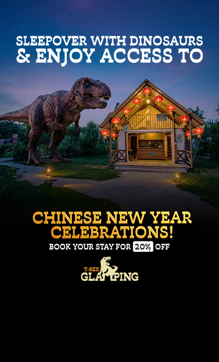 T-rex_glamping Premium sleepover with Dinos