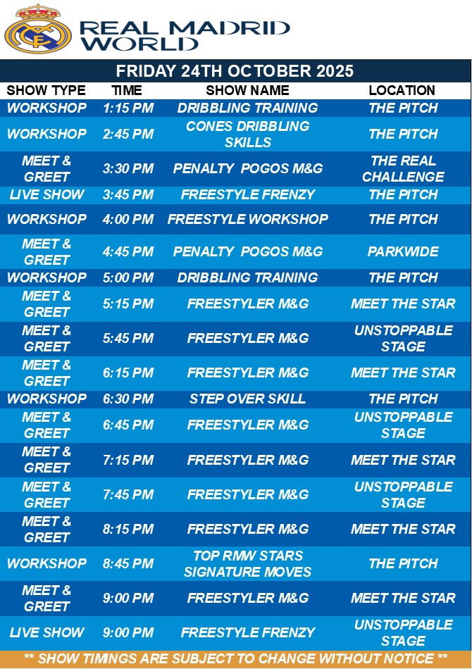 Show Timings