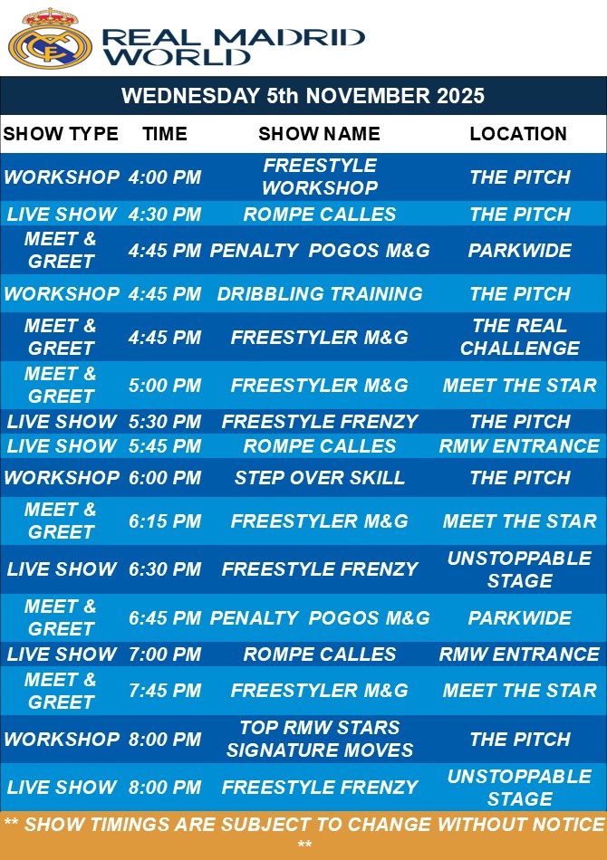 Show Timings