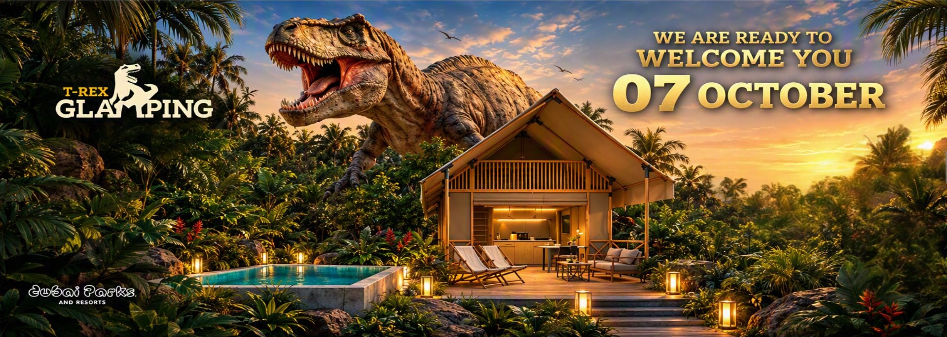 Trex-glamping UAE's only Premium sleepover with Dinosaurs