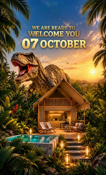 Trex-glamping UAE's only Premium sleepover with Dinosaurs